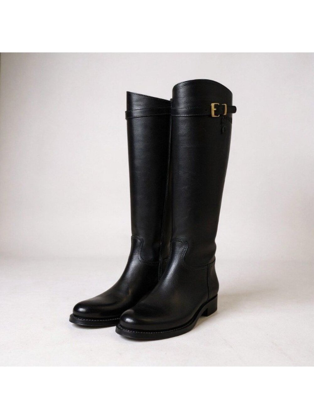 Prada Buckle Boot Black
